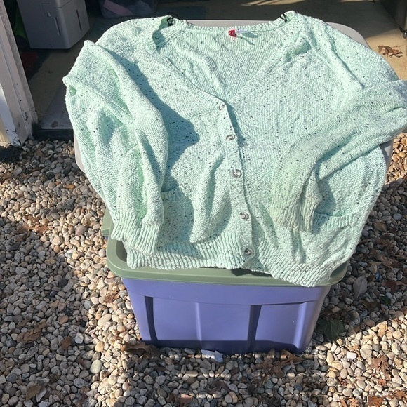 Divided Sweaters - Divided By H&M Teal Specked Cardigan